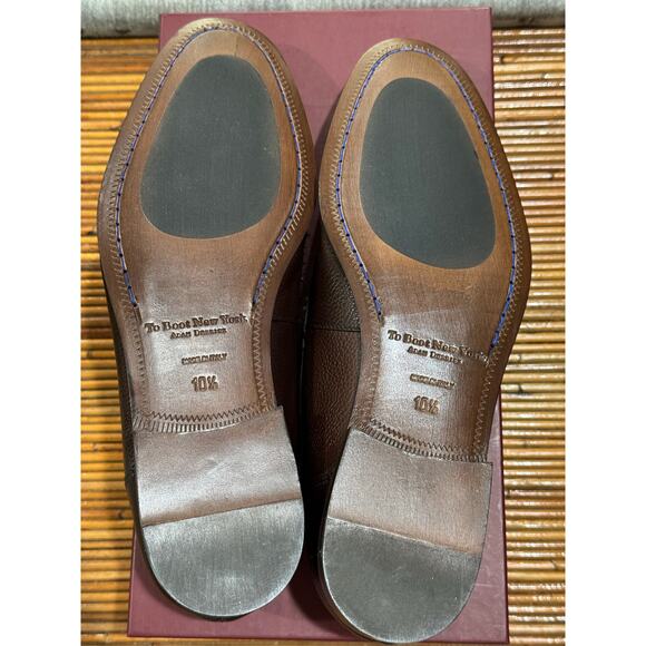 To Boot New York Deville Leather Penny Loafer - Wood sz. 10.5 us - Picture 8 of 11